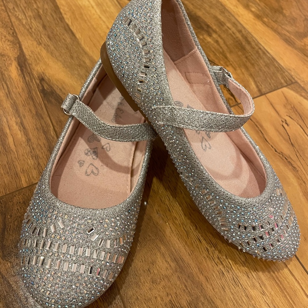 Olive and Edie silver shoes size 12